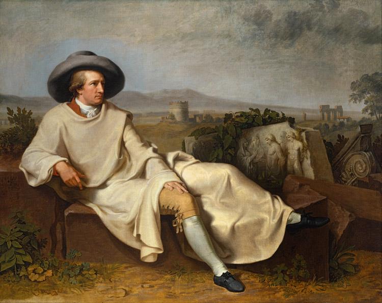 TISCHBEIN, Johann Heinrich Wilhelm Goethe in the Roman Campagna (mk08) Germany oil painting art
